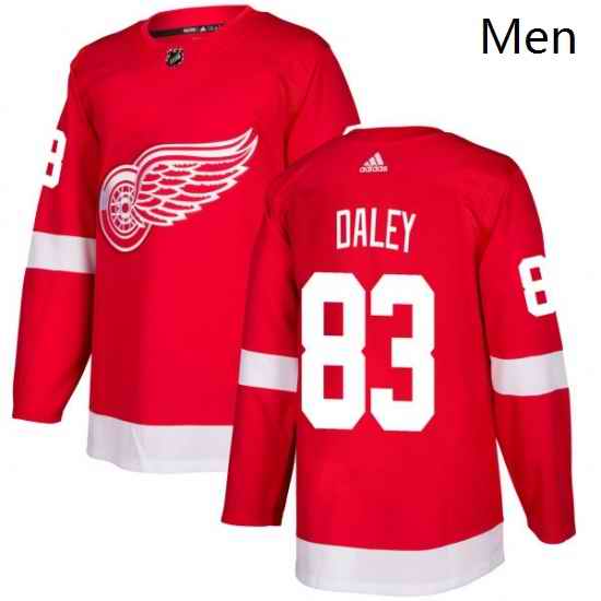Mens Adidas Detroit Red Wings 83 Trevor Daley Premier Red Home NHL Jersey